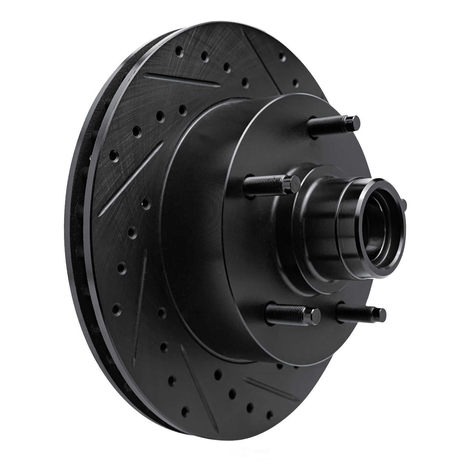 Dynamic Friction Company 633-54129R DFC Brake Rotor - Drilled And Slotted - Black