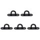thumbnail image 1 of 5 Pack Stainless Steel Ceiling Hooks Reinforced Eye Plate 8mm Black Oval Door Mounting Loop, 1 of 4