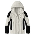 thumbnail image 6 of VBTAPA Mens Rain Jacket Waterproof Shell Jacket Hooded Lightweight Rain Coat for Outdoor Hiking Travel Cycling Windbreaker Beige M, 6 of 6