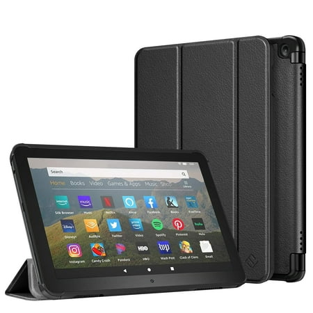 Fintie Trifold Case for All-New Kindle Fire HD 8 Tablet and Fire HD 8 Plus Tablet (10th Generation, 2020 Release) - Ultra Lightweight Slim Shell Stand Cover with Auto Wake/Sleep, Black