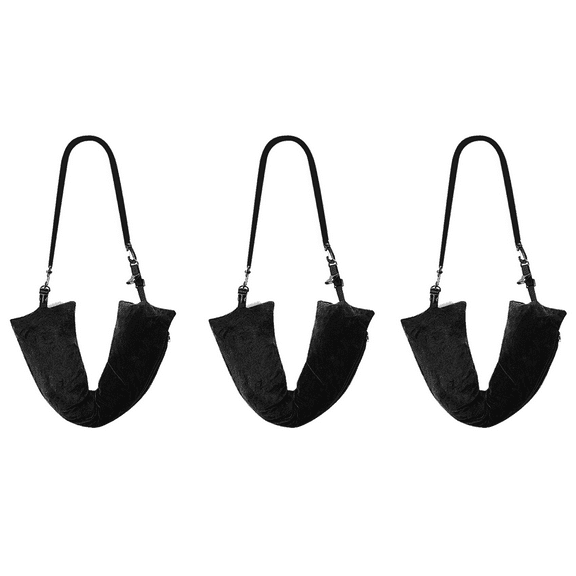 3X Travel Neck Pillow Stuffable with Clothes,Stuffable Neck Pillow Fillable Neck Pillow Extra Storage Black,3 x Travel Neck Pillow,Black