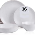 thumbnail image 5 of Stoneware, Rustic Plates and Bowls Set, Dinnerware, Service for 4, Speckled , Dishwasher & Microwave , 16-Piece, 5 of 6