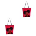 thumbnail image 4 of Qarigey Bolso de lona Cool Black Girl - Estilo afro Exquisita artesanía Gran capacidad Amplia aplicación Type8 NO8, 4 of 6