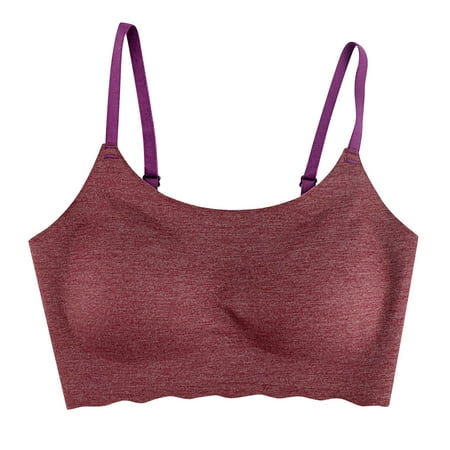 Blphud Lingerie for Women Plus Size Trendy Lingerie for Women Sports Bras for Women Bra for Women Ladies Bra Beauty Back Wrap Latex No Steel Ring Sports Bra Underwear Large Size XL