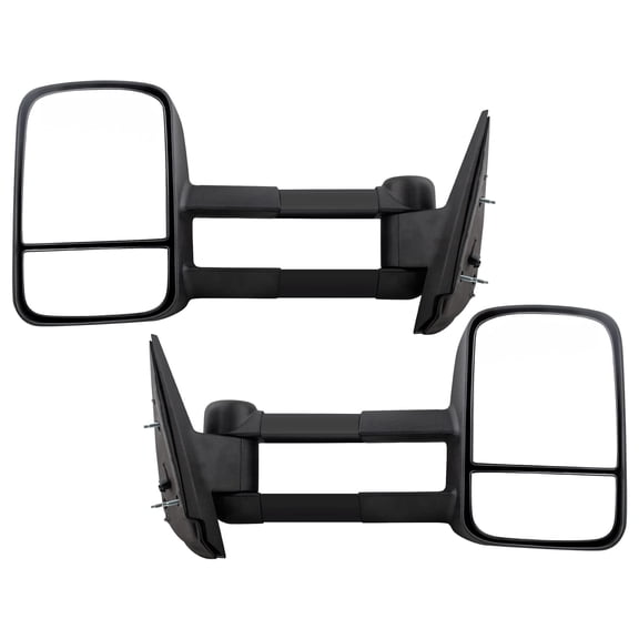 BOXI Left & Right Side Towing Mirror Manual Telescopic Towing Mirror Fit for Cadillac Escalade / Chevy Silverado Suburban Tahoe / for GMC Sierra Yukon 2007-2014| GM1320337 20862094 GM1321337 20862095