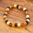 thumbnail image 5 of Amberalia Elastic Baltic Amber adult bracelet, GIA Certificated Amber, for natural remedies and pain relief Raw Multicolor 8”, 5 of 10