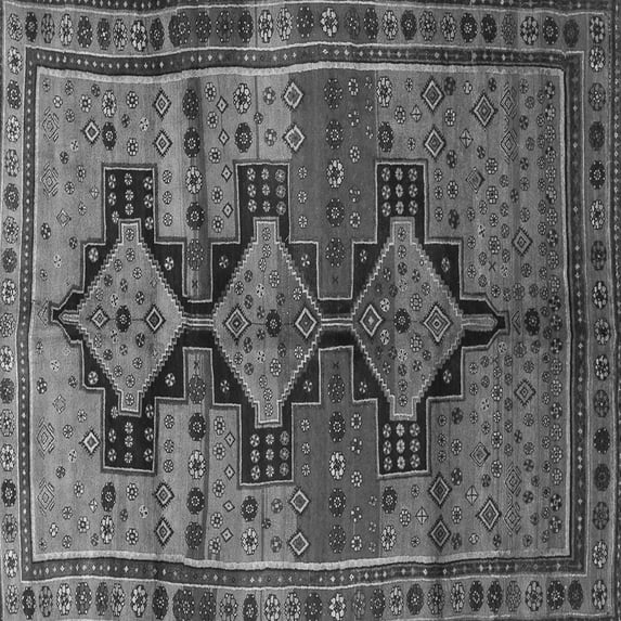 Ahgly Company Indoor Square Persian Gray Traditional Area Rugs, 3' Square