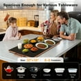 thumbnail image 6 of WARMOUNTS Electric Warming Tray 32''×18'', Adjustable Temperature, 10s Full Surface Heating, Smart Scheduling + Timer, Intelligent Digital Display, Food Warmer for Parties, Buffet, Home Use, 6 of 10