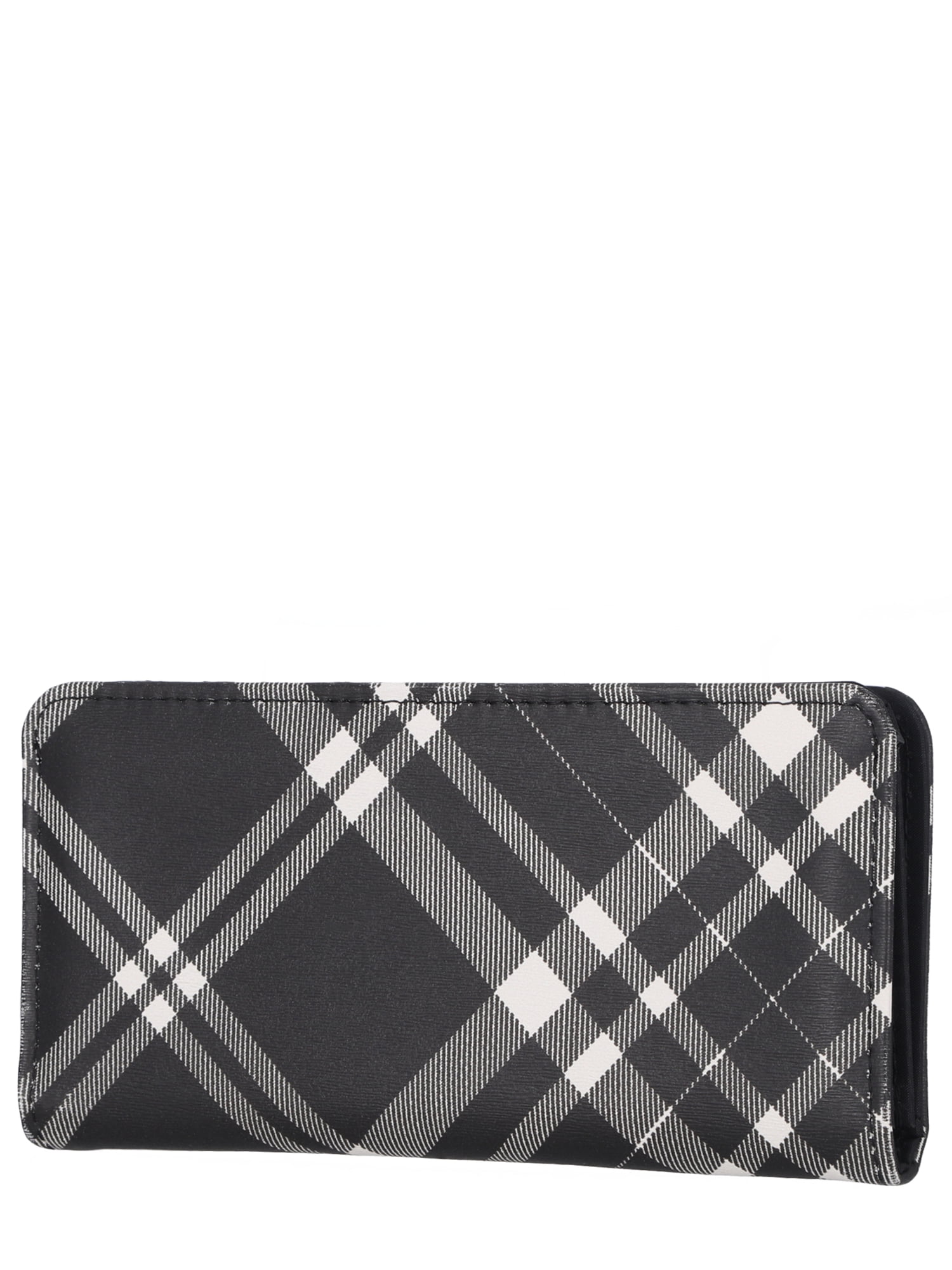Time and Tru Women's Alexandra Slim Tab Wallet, Plaid