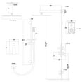 thumbnail image 2 of Kichae Shower Faucets Set 16 inch Ceiling Install Rainfall Shower Head, 2 of 10