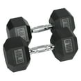 thumbnail image 1 of HolaHatha Iron Hexagonal Cast Home Exercise Dumbbell Free Weight, 40 Pounds, 1 of 11
