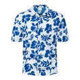thumbnail image 3 of LYXSSBYX Big and Tall Mens Shirts Short Sleeves Clearance Men's Hawaiian Print Lapel Short Sleeve Shirt, 3 of 7
