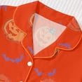 thumbnail image 5 of FYDUU Halloween Girls Pajamas Set Pumpkin Print Short Sleeve Top and Shorts Kids Sleepwear Holiday Pajama Sets for Girls Daily Loungewear 4-5 Years, 5 of 9