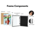 thumbnail image 3 of Americanflat 10x12.5 Kids Art Frame 2 Pack Holds 100 Art Pieces 8.5x11 Mat Magnetic Letter Size Display Mini - Silver, 3 of 8