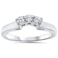 thumbnail image 1 of 14K 1/4ct Diamond Wedding Anniversary Curved Guard Ring, 1 of 4