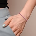 thumbnail image 2 of Natural Pink Tourmaline Round Shape Bracelets in Sterling Silver for Women, October Birthstone Jewelry for Her Birthday, Wedding Anniversary, Christmas, Mothers Day, 2 of 5