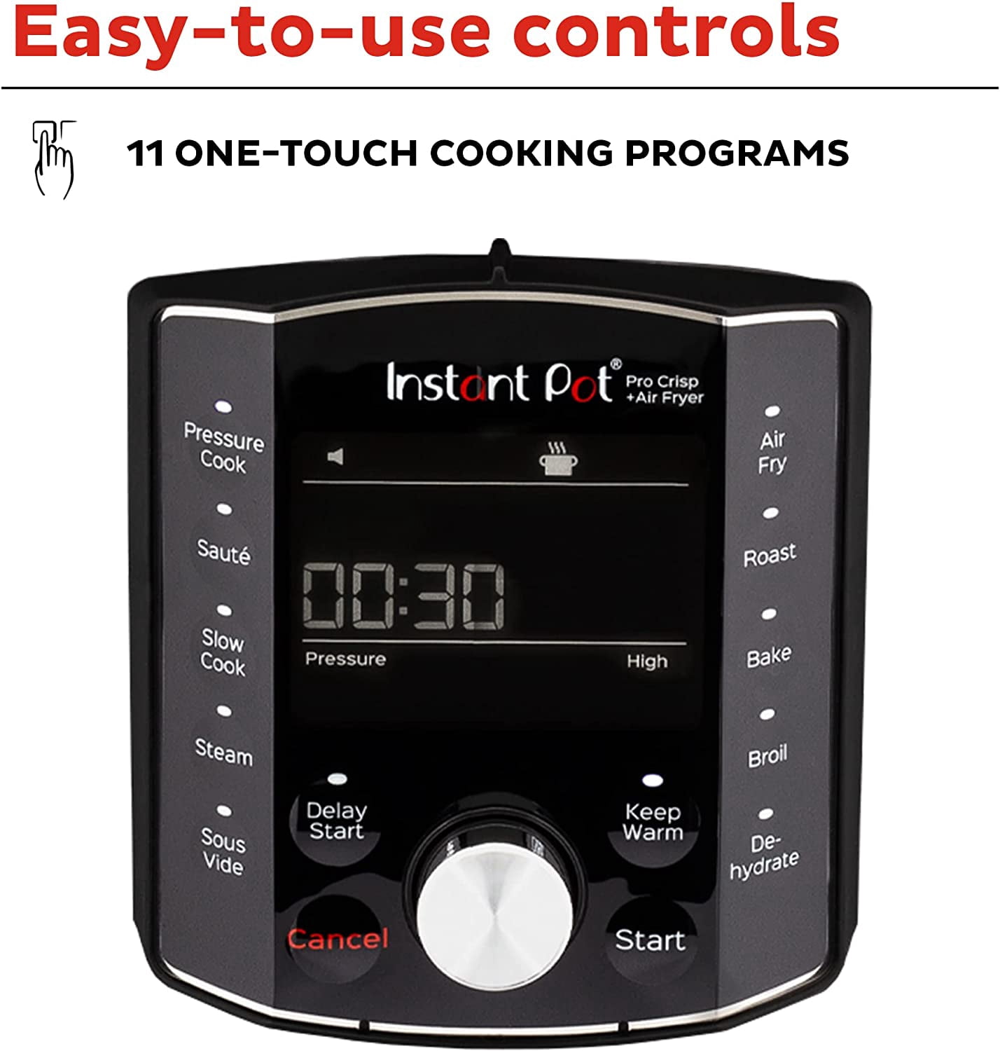 Instant Pot Pro Crisp 8-Quart Air Fryer and Electric Pressure Cooker Combo with Multicooker Lids