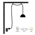 thumbnail image 4 of Kiven Tiffany Glass Pendant Light with 15 Ft Plug in Cord Metal Hanging Chain and On/Off Dimmer Switch Perfect Vintage Swag Pendant Lights for Home Decor - 1 Pack, 4 of 4