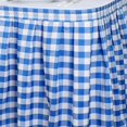 thumbnail image 3 of Efavormart 14FT Perfect Picnic Inspired White/Blue Checkered Polyester Table Skirt for Kitchen Dining Catering Wedding Decorations, 3 of 6