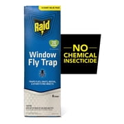Raid Window Fly Trap Discreet Adhesives - 8 Count for Indoor Use