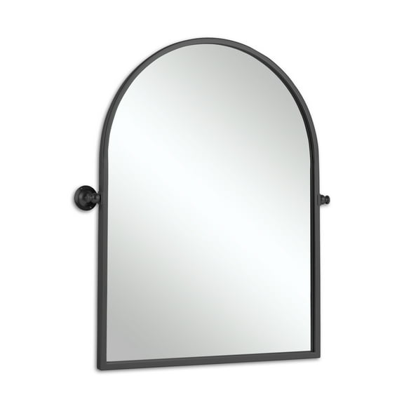 Arched Wall Mirror Small Arch Mirror Wall-Mounted Mirror 36"x24",Black,Iron