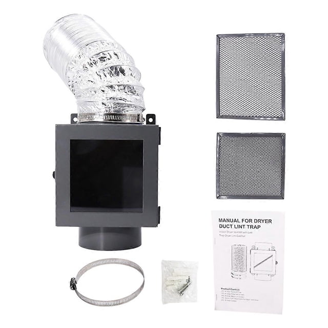 Dryer Duct Lint Trap, Indoor Dryer Vent Kit with Dryer Vent Hose, Lint Trap for Clothes Dryers - Dryer Lint Catcher