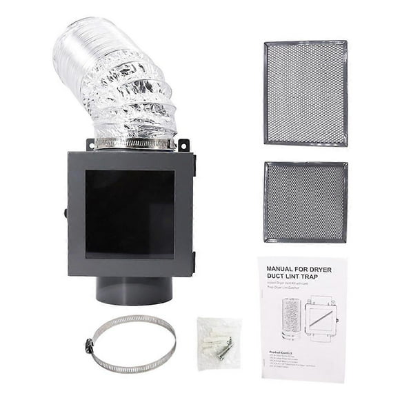 Dryer Duct Lint Trap, Indoor Dryer Vent Kit with Dryer Vent Hose