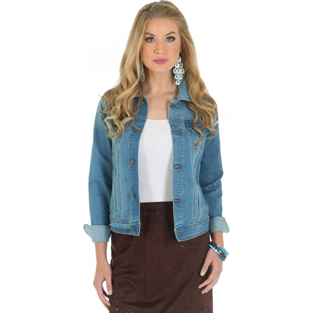 Wrangler wrangler women's premium denim jacket lwj371d Walmart
