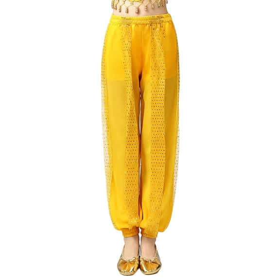 Avrntaa Girls Harem Dance Pants Baggy Carnival Costume Trouser Highlight Chiffon Pant