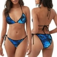 thumbnail image 3 of Saiise Wolf Pattern Women's Adjustable Bikini Set High-Cut Two-Piece Swimsuit for Beach Pool Party Tropical Vacation, 3 of 6