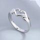 thumbnail image 4 of Anillos de abrazo de mano de corazón romántico para mujer, acero inoxidable, geométrico, palma, amor, gesto, anillo de pareja, boda, regalo de joyería de navidad, 4 of 4