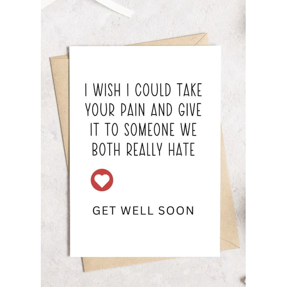 Get Well Soon Card - Humorous and Heartfelt Design with Envelope - Perfect for Friends, Family, or Anyone in Need of a Laugh