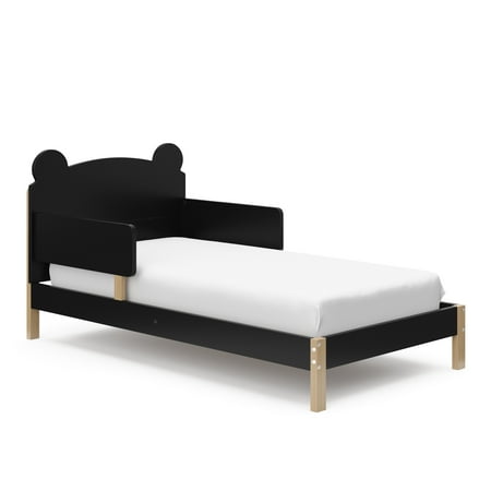 Storkcraft Teddy Bear Toddler Bed, Black with Driftwood