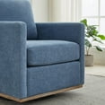 thumbnail image 5 of Lovableguy Modern Swivel Accent Chair,360 Degree Upholstered Barrel Chair Armchair,Comfy Single Sofa for Living Room Bedroom Nursery,Chenille,Blue, 5 of 9