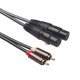 thumbnail image 4 of Cable de audio coaxial dual RCA a 2 XLR macho hembra Adaptador coaxial Cable de video plateado profesional Inevent EL0149-00, 4 of 7