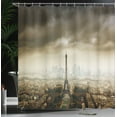 thumbnail image 4 of Ambesonne Eiffel Tower Shower Curtain, Paris Skyline City, 69"Wx84"L, Brown Beige, 4 of 5