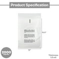 thumbnail image 4 of PSBM Resealable Clear Suffocation Warning Bags 12" x 15.5" 1.5 Mil Print-On Bags for Apparels Shipping 2000 Pcs, 4 of 7