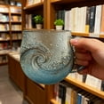 thumbnail image 6 of Sea Glass Sunset Wave Mug 12oz, Handblown Dual Color -Inspired Glass Cup, Unique Artistic Drinkware for Tea Wine, Perfect Gift for Holiday Season and Lovers, by FAJHHA, 6 of 8