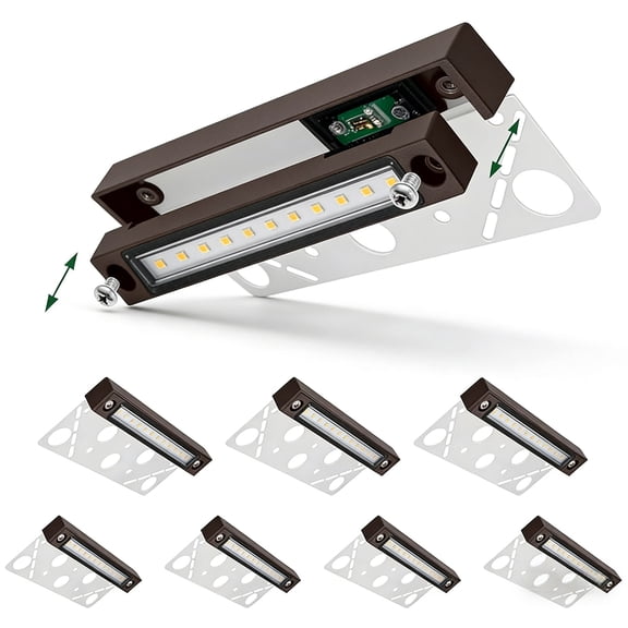 JESLED 8 Pack 4inch LED Retaining Wall Lights, 5W 12V Low Voltage Hardscape & Landscape Lighting, Paver Lights, 2700K Warm White, Waterproof
