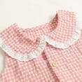 thumbnail image 6 of NOKIO Sleeveless Cotton Jumpsuits, Gingham Baby Jumpsuits, Romper Baby Girl Girls Sleeveless Plaid Prints Ruffles Romper Bodysuits Jumpsuit Clothes Baby Retro Jumpsuits, 6 of 9