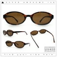 thumbnail image 2 of Trendy Retro Micro Oval Dad Fashion Plastic Sunglasses Tortoise - Brown, 2 of 8
