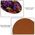 thumbnail image 5 of Thanksgiving 6PCS Round Microfiber Leather Coasters Set, 11x11 cm/4.3x4.3 in, Drink Mats for Table and Absorption, Stylish Beverage Coasters for Home and Office Décor, 5 of 6