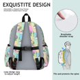 thumbnail image 5 of Unicorn and Head Pink Pattern Cute School Backpack with Padded Back and Adjustable Shoulder Straps 13.4"x11"x4.7", 5 of 5