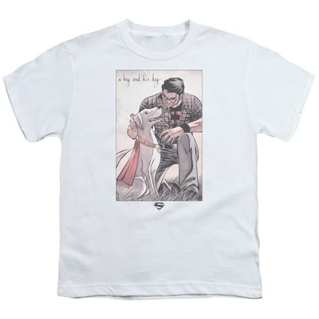 Superman - Mans Best Friend - Youth Short Sleeve Shirt -
