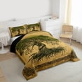 thumbnail image 3 of jejeloiu Boho Exotic Style Queen Comforter Set,Rustic Plant Tree Bedding Comforter Set For Adults Reversible 3pcs, 3 of 8
