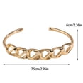 thumbnail image 3 of Pulsera vintage sencilla y ahuecada para mujer, pulsera de cadena de moda., 3 of 8