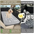 thumbnail image 4 of Dog Car Bed Mat, Non-Slip Backseat Extender Pet Blanket, Plaid Dog Bed for SUVs, Sedans & Trucks, Chew-Resistant Travel Pad for Dogs, Easy Clean & Scratch-Proof & Comfort (50"x24.6") Light Gray, 4 of 13