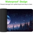thumbnail image 2 of Moon Phases Gaming Mouse Pad Starry Sky Moon Forest Extended Gaming Mouse Pad Mat with Stitched Edge Non-Slip Base Big Mouse Pad 31.5"x11.8" Office Computer Keyboard Laptop Home, 2 of 6