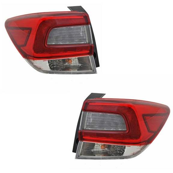 For Subaru Impreza 2020 2021 2022 Tail Light Driver and Passenger Side | Pair | Outer | LED | Chrome Housing | Red/Clear Lens | Wagon | Replacement For SU2804114, SU2805114 | 84912FL271, 84912FL270