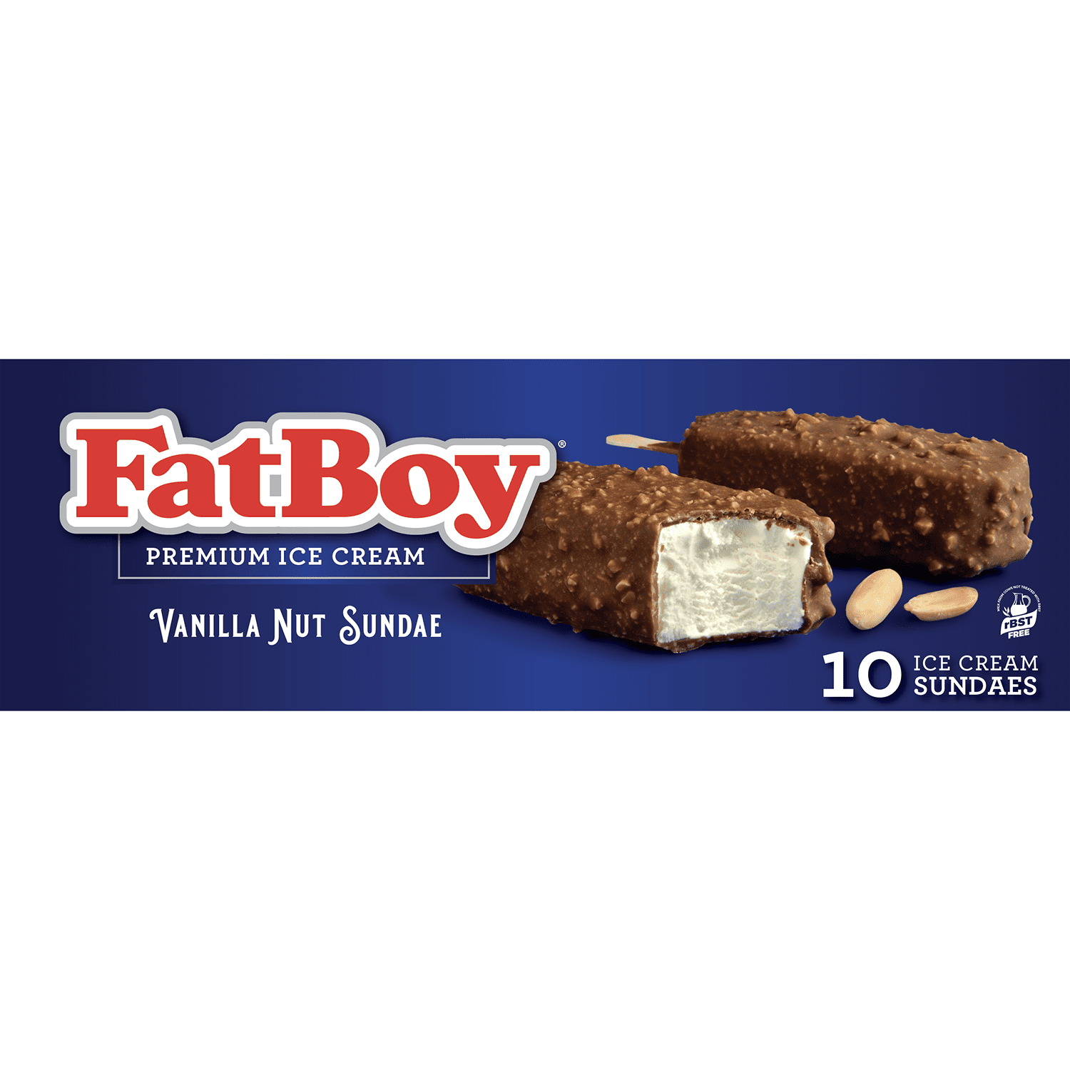 FatBoy Vanilla Nut Sundae on a Stick, 4 Fl Oz, 10 Count